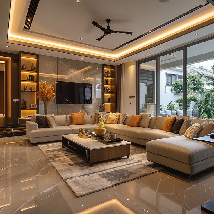 Moder Living Room with Interior Design